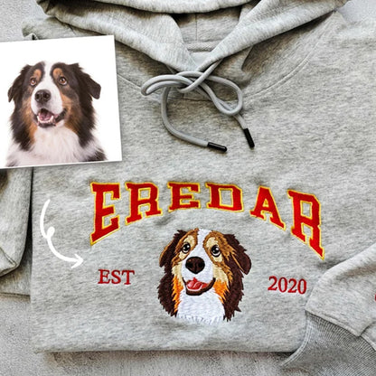 Personalized Embroidered Pet Avatar Sweatshirt